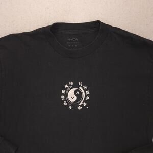 RVCA Casual Graphic Long Sleeve T Shirt Adult Mens Size Medium M Black